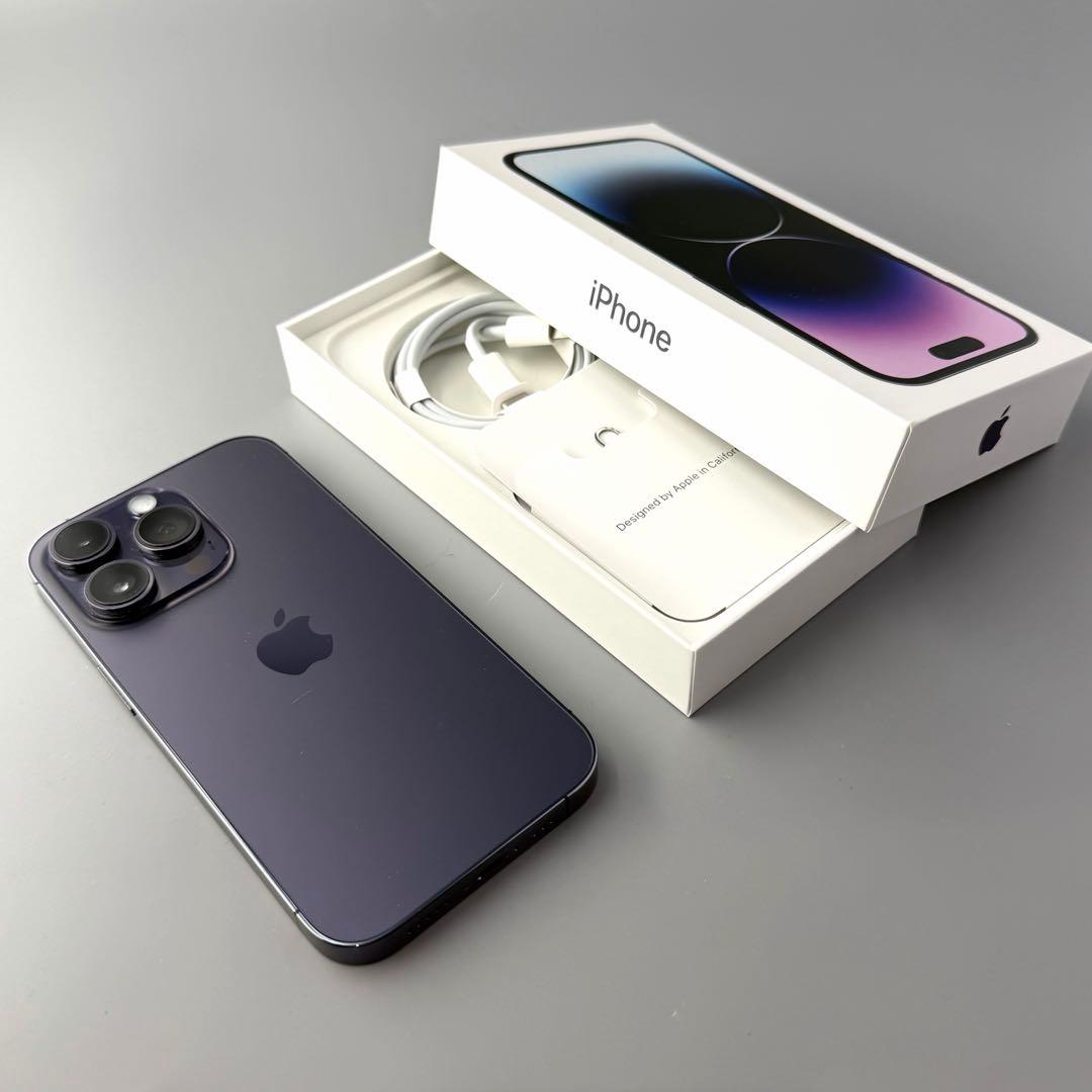 iPhone14Pro 256GB ディープパープル SIMフリー 箱付属品付き