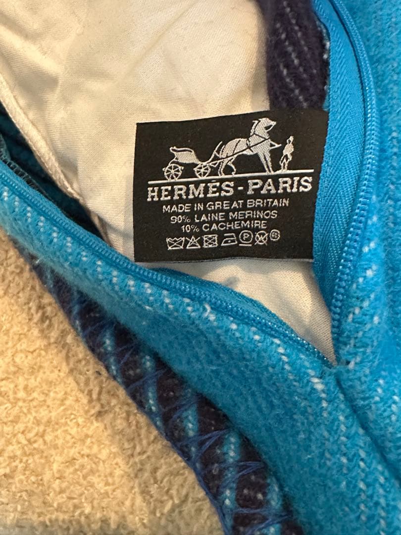 ⭐️【あん】　定価13万　HERMES エルメス　クッション　Hリヴィエラ