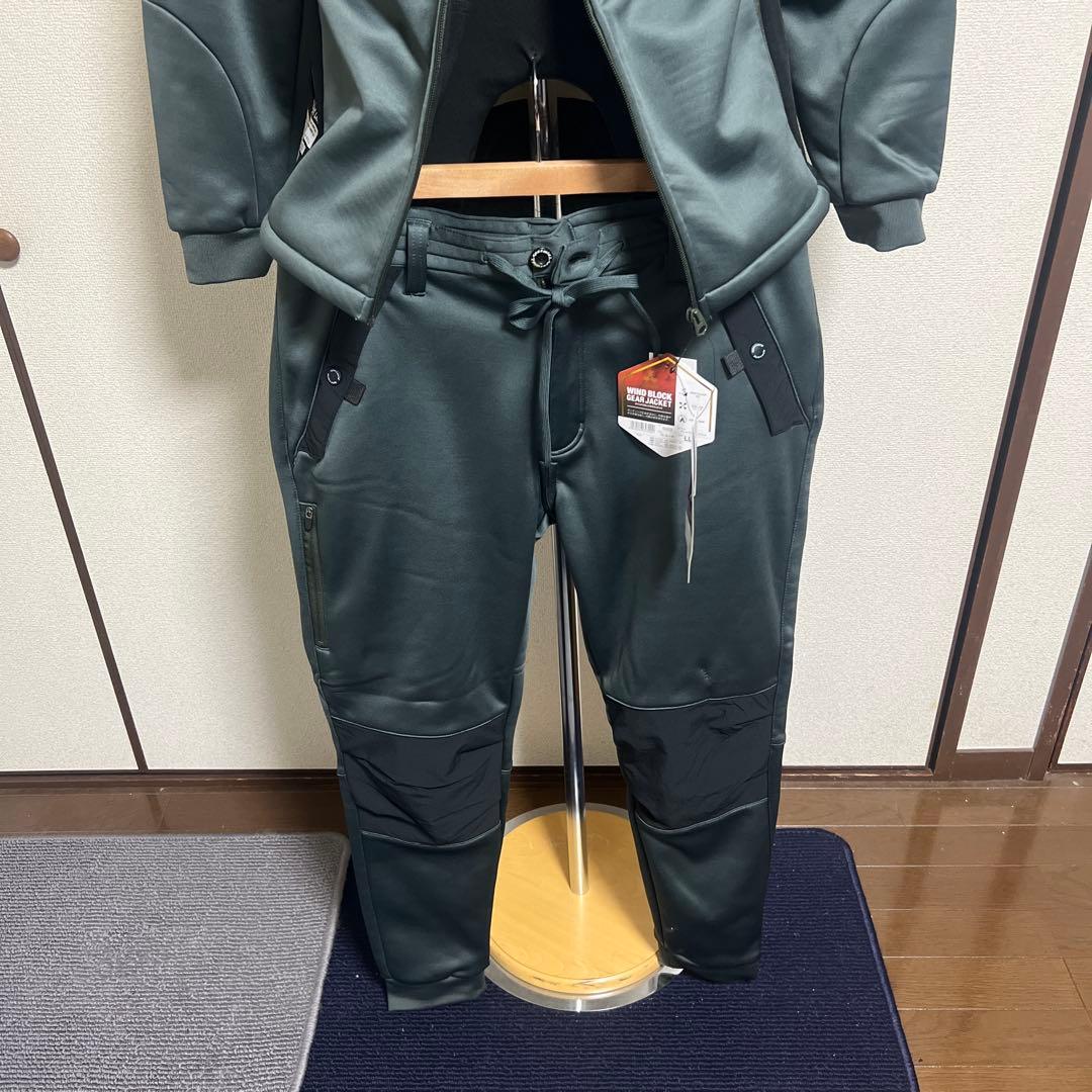 WIND BLOCK GEAR JACKET フード付きジャージ上下セット LL