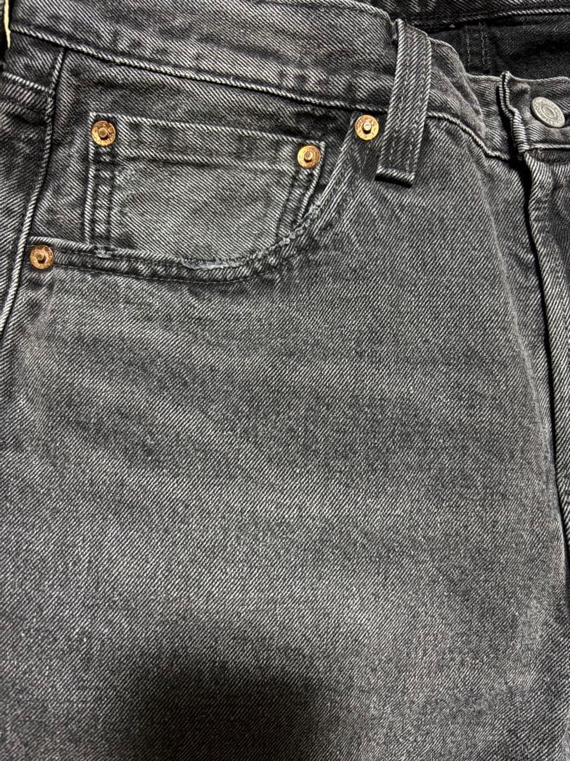 Levi's 501 ストレートセルビッチデニム グレー W32 L32