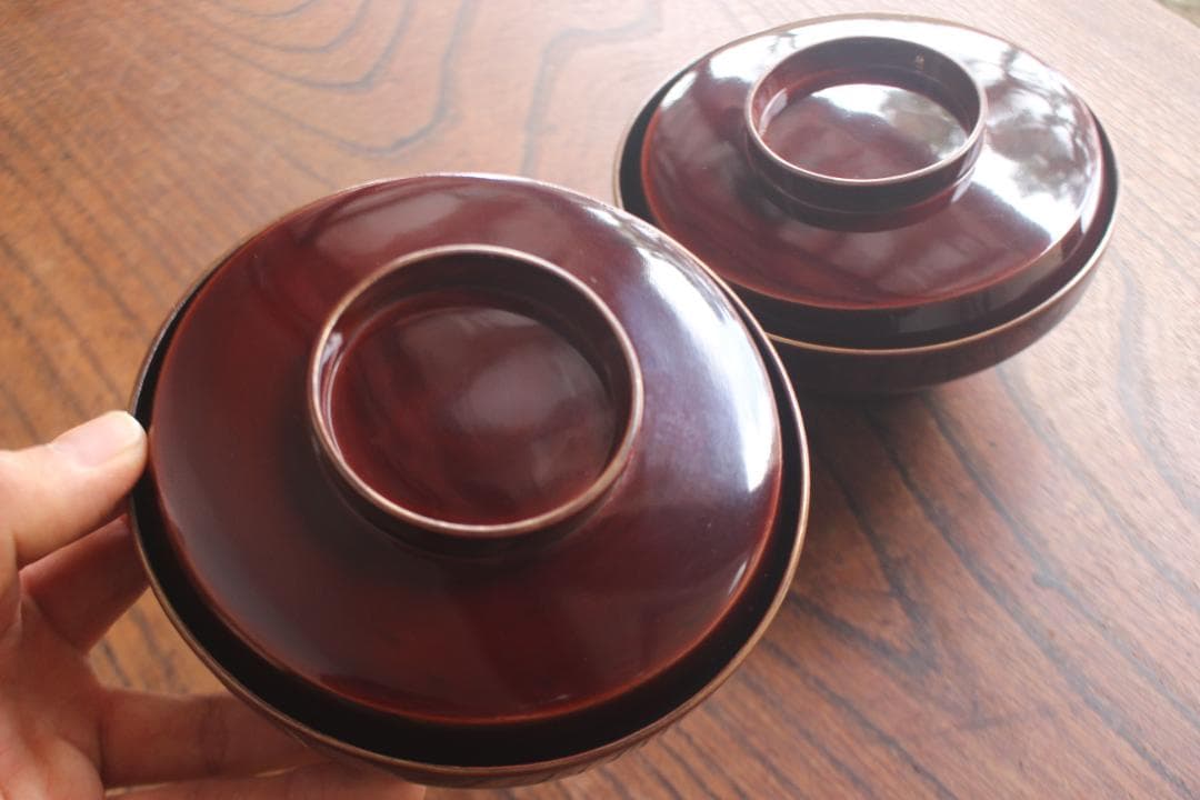 時代逸品！上質紅溜塗に極上高台寺蒔絵の美しいお椀2点（検加賀蒔絵吸物碗蒔絵椀