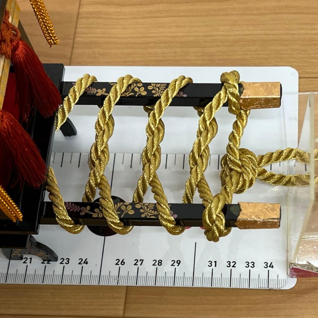 雛人形　桃の節句　御道具三点セット　菊鶴蒔絵