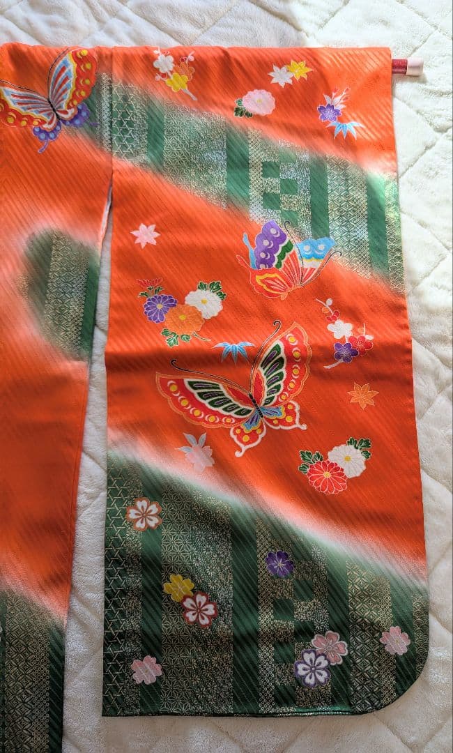 値下げ☆七五三着物セット、7歳用　造り帯　正絹