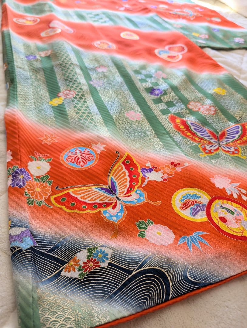 値下げ☆七五三着物セット、7歳用　造り帯　正絹