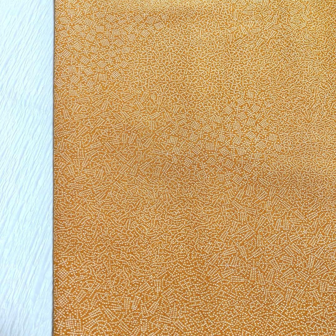 【美品✨】東レシルック　洗える着物　江戸小紋　寄せ小紋　くすみの橙　手縫い　E4