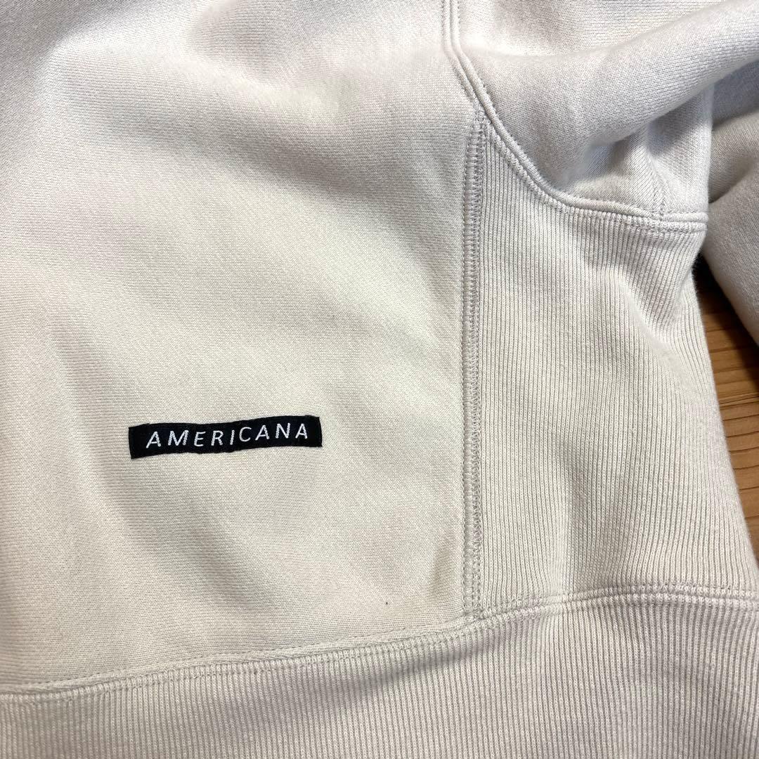 Americana アメリカーナ 別注カレッジ風口ゴ前後2WAYスウェット