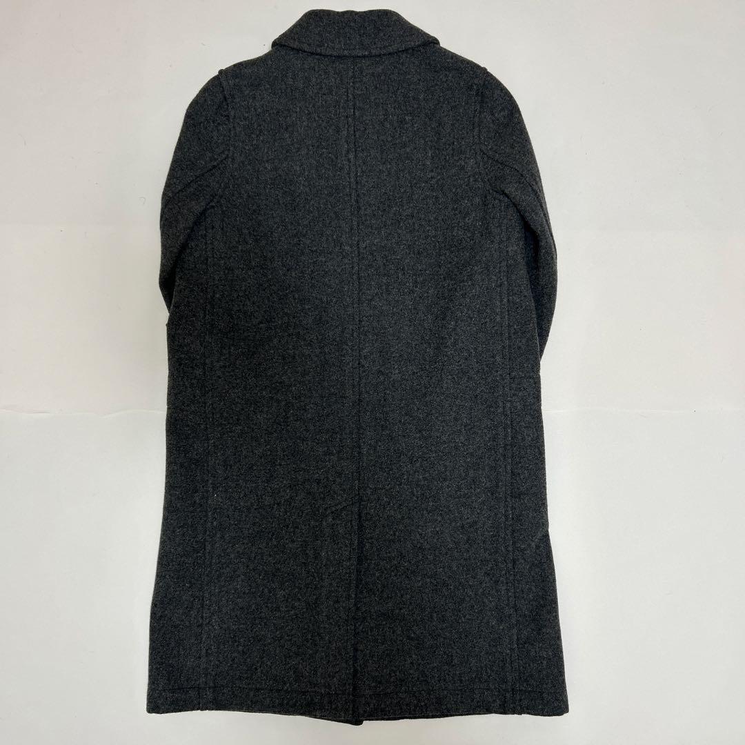 【美品】MHL. 丸襟 ウールコート メルトンコート グレー サイズⅢ