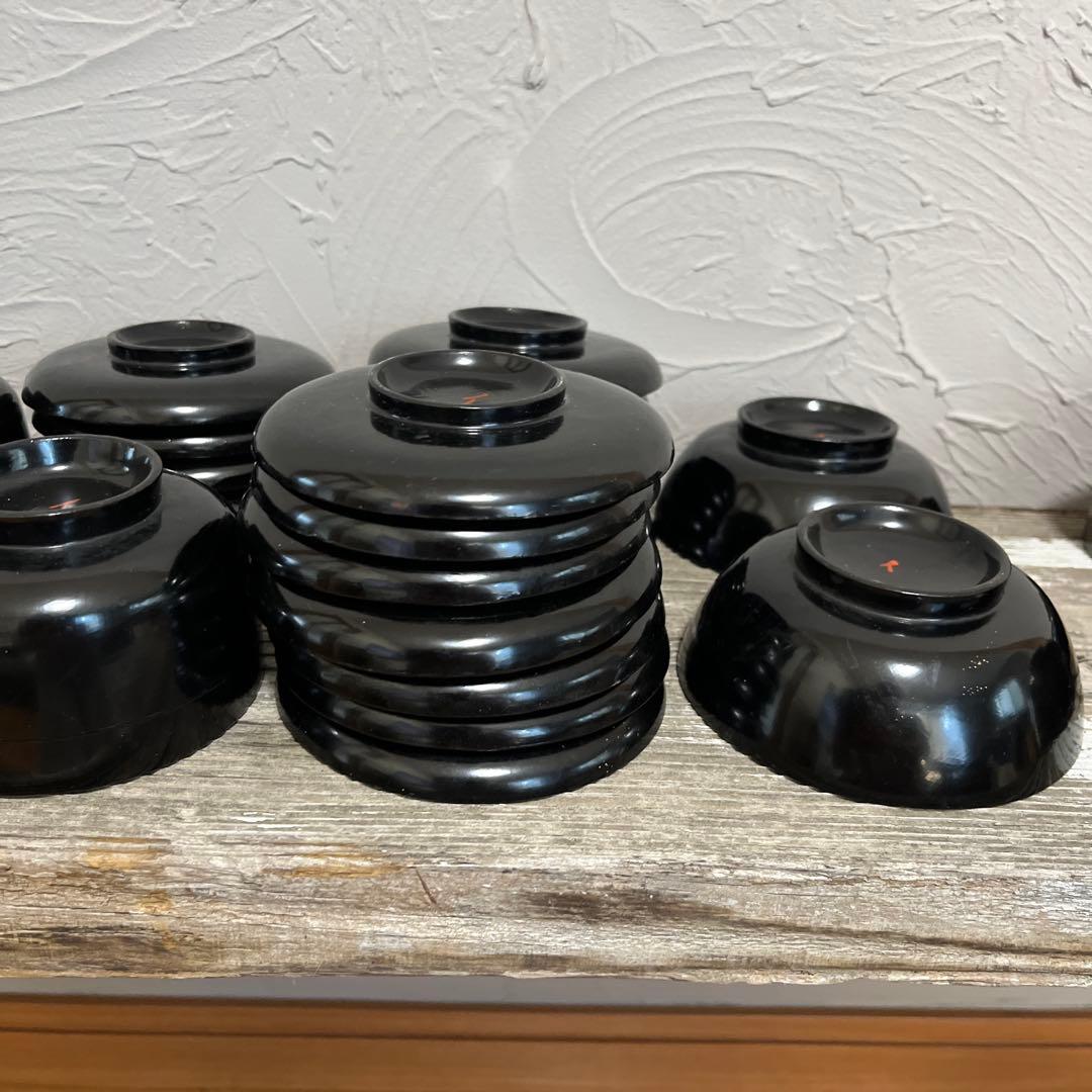 年代物漆椀　約40個　漆椀大量【メルカリ便】本日限定価格