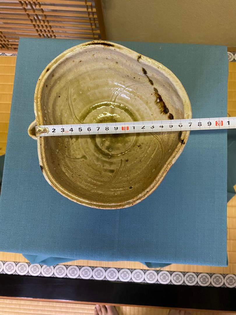 茶道具/片口菓子鉢 加藤光右衛門作 山十窯 美濃伊賀焼 共箱