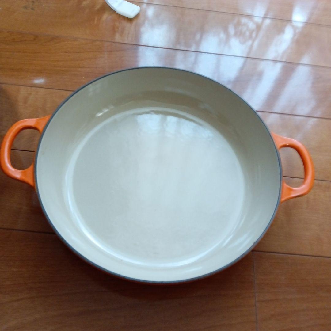 【美品】LE CREUSET　ビュッフェキャセロール　オレンジ　26cm