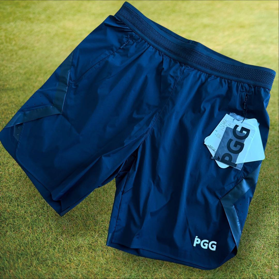 現行モデル　パーリーゲイツ　PGG ハーフパンツ　短パン　紺　黒　3 S〜M相当