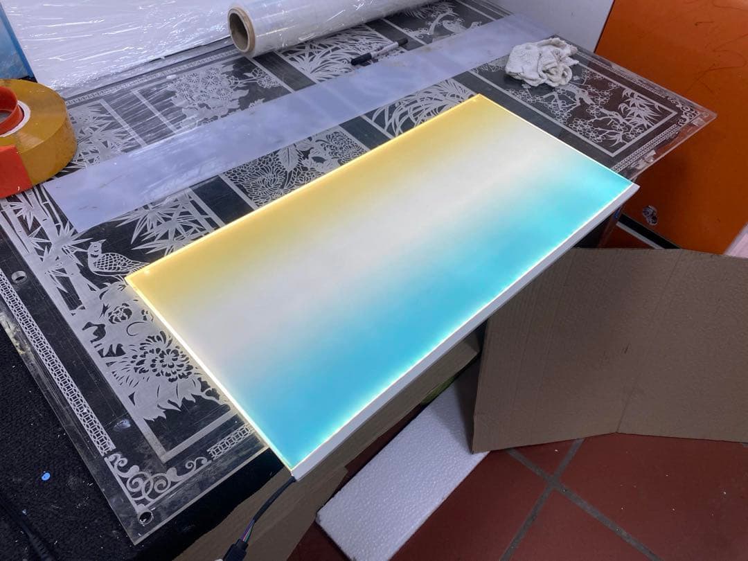 新品未使用　ライトスクリーン　アクアリウム　LED RGB 30cm×30cm