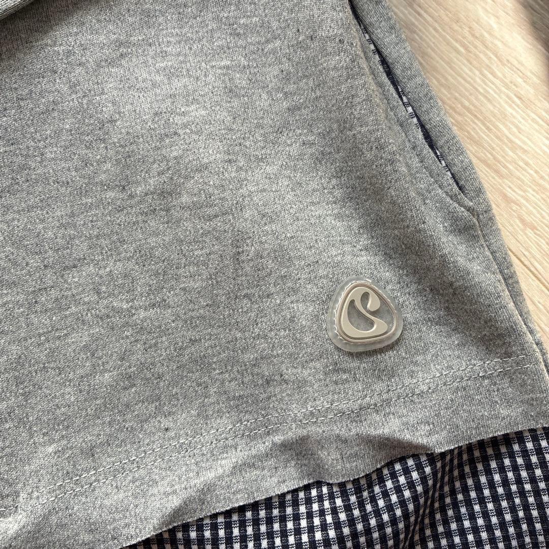 COYSEIO リバーシブルカラー　長袖シャツ グレー