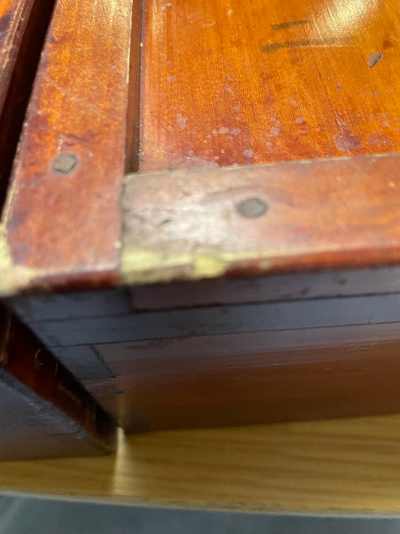 漆塗り　入れ子　7段　木箱　7個組　昭和レトロ　アンティーク　蓋付　ヴィンテージ