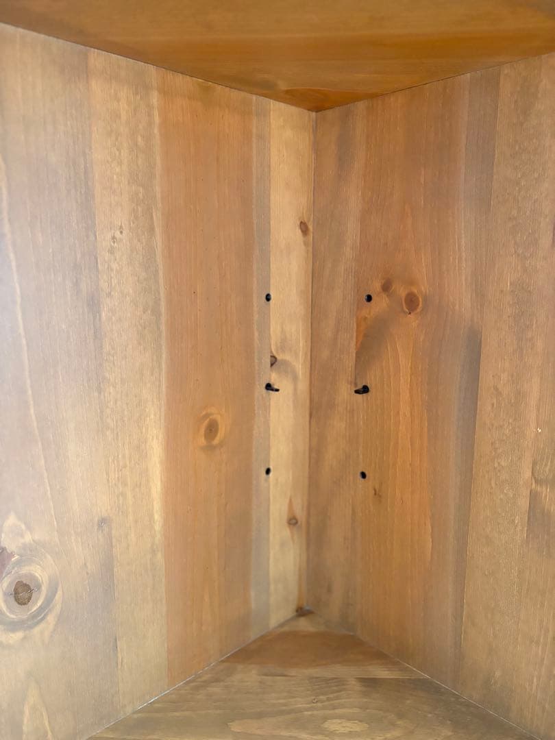 アンファン 廃盤 コーナーカップボード 本棚 食器棚 シェルフ カントリー家具