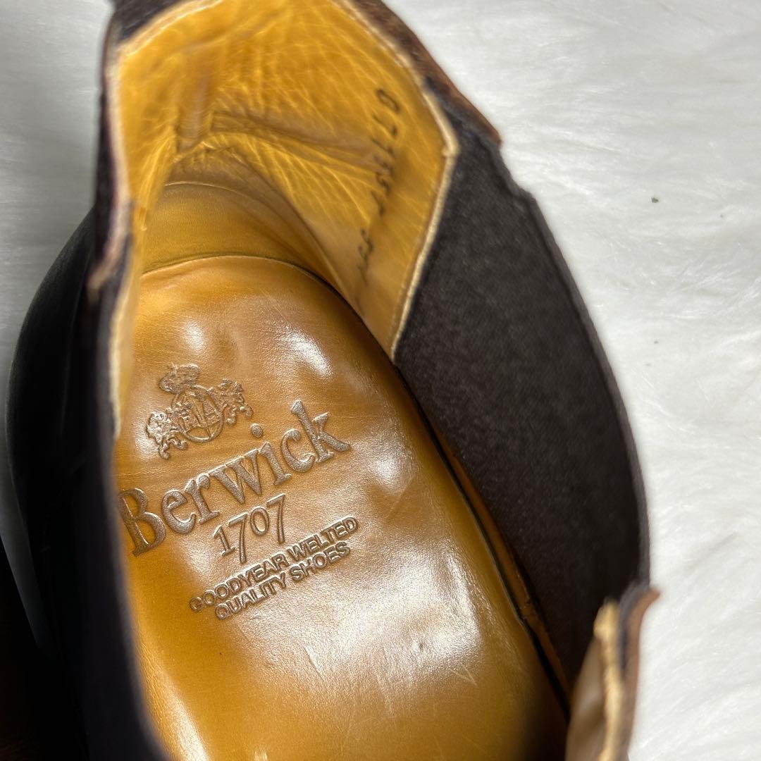 美品✨Berwick バーウィック サイドゴアブーツ 25cmブラウン 351