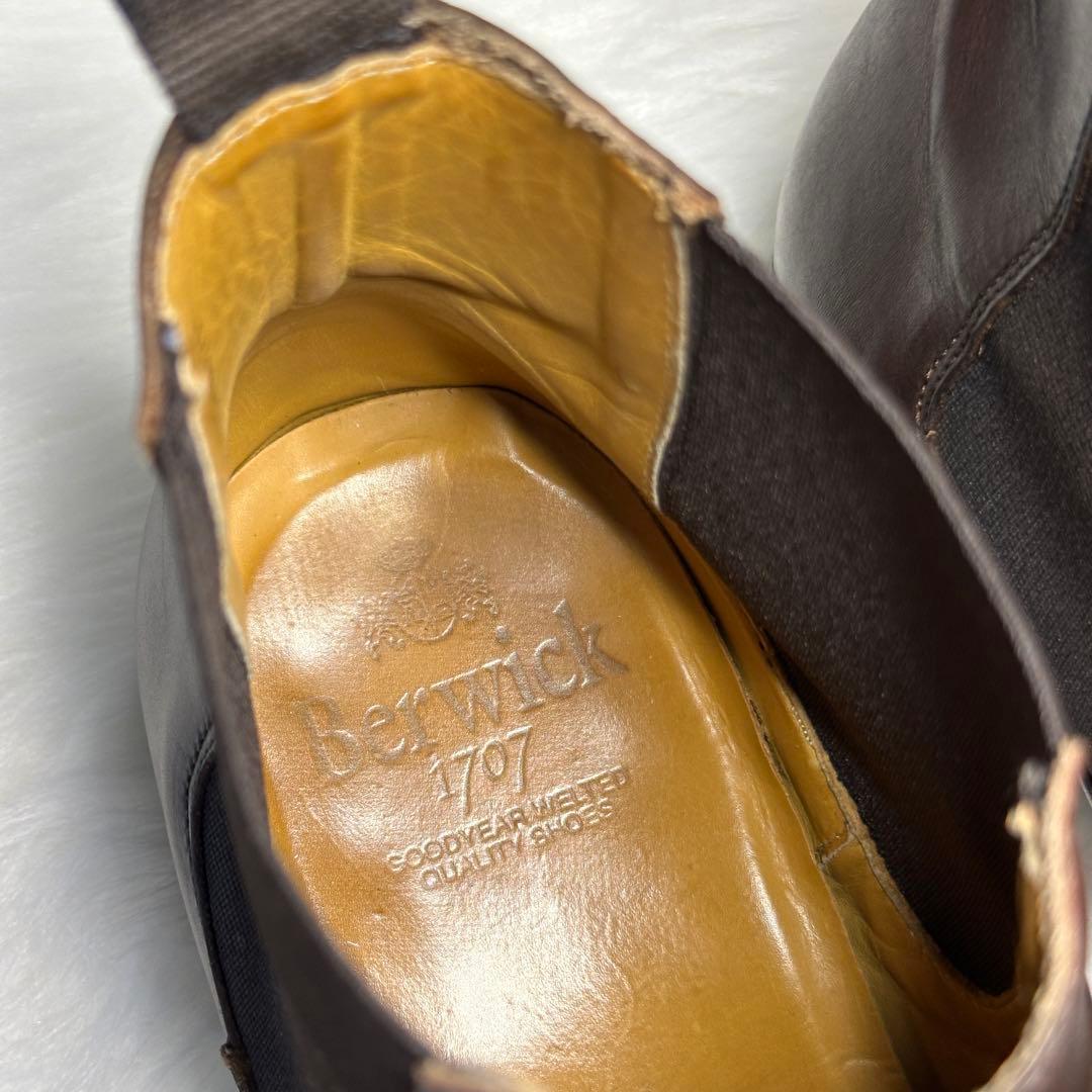 美品✨Berwick バーウィック サイドゴアブーツ 25cmブラウン 351