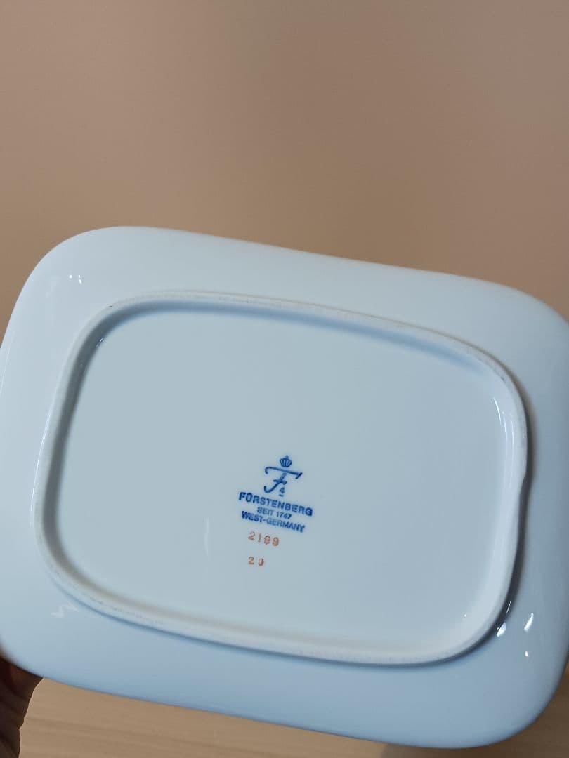 フュルステンベルグ　バターディッシュ　花柄陶器　バターケース