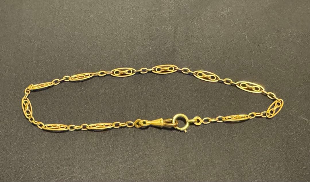 フランス　アンティーク　金バリ　立体感あるチェーン②