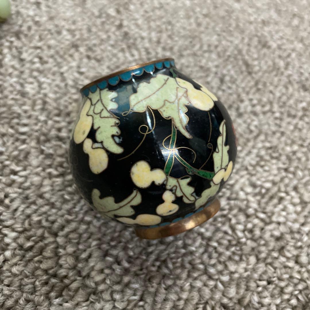 中国美術品　骨董品　瓢箪　ひょうたん 蝶々　台座付き