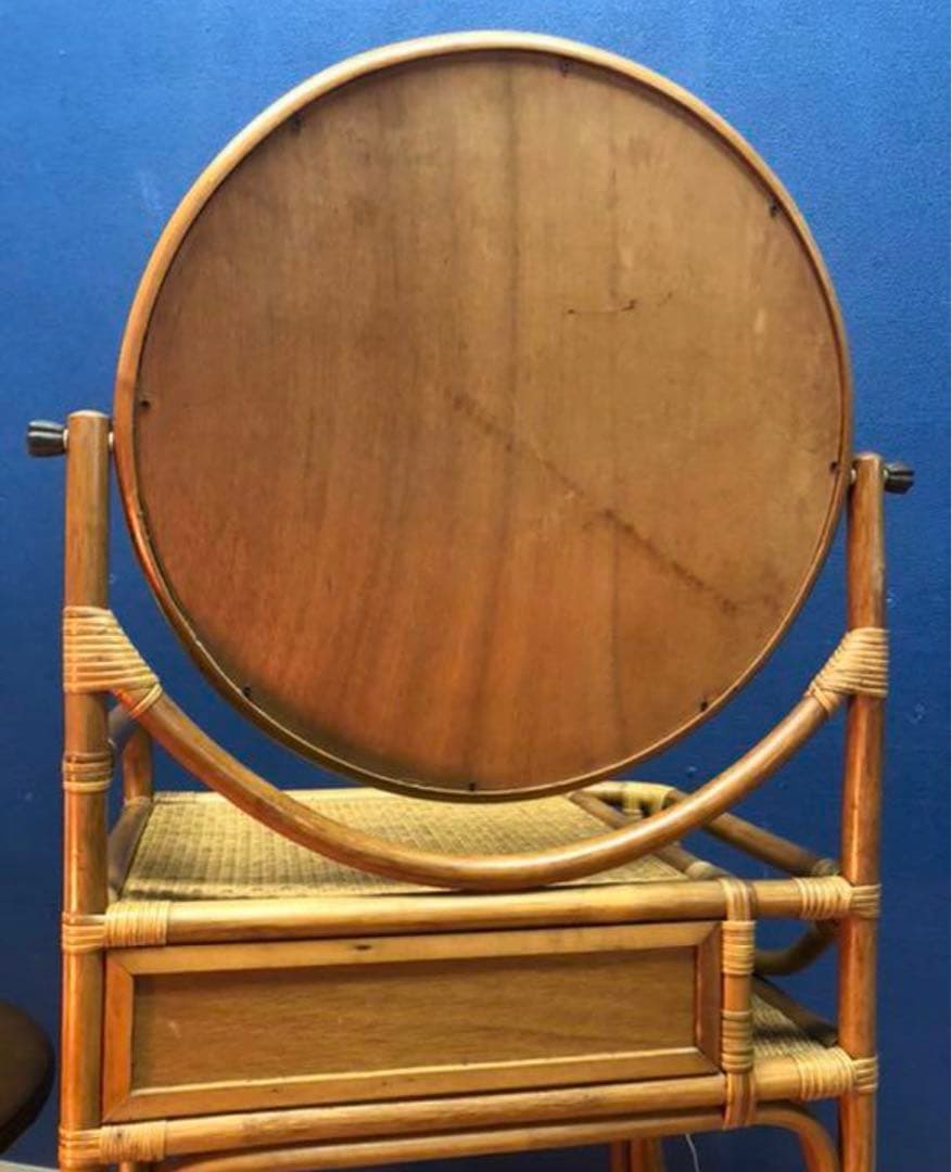 ドレッサー　籐製　木製　鏡台