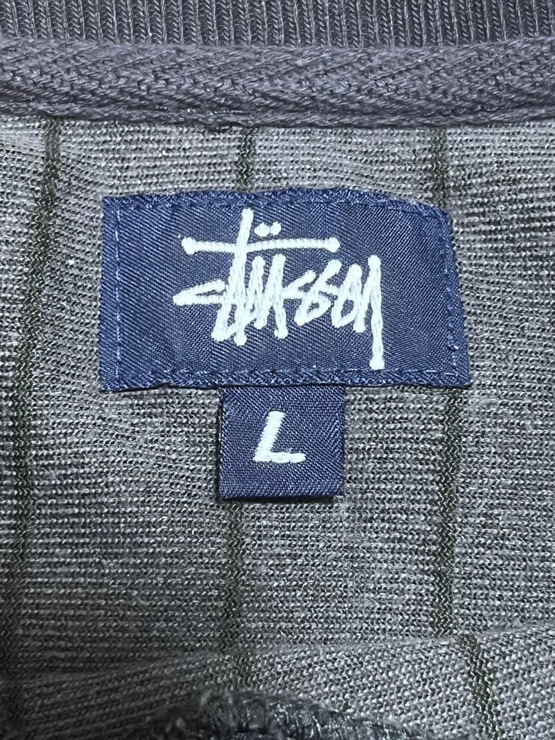 美品　Old Stussy vintage ストライプ柄 ベルベット生地　紺タグ