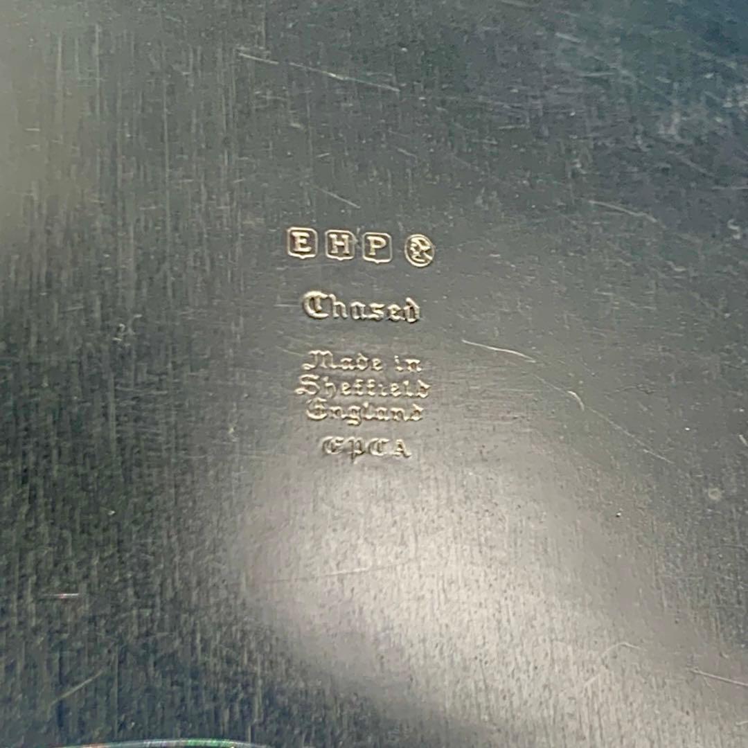 ＜英国ビンテージ＞　シルバートレイ　サルヴァ　銀盆　シルバープレート　A