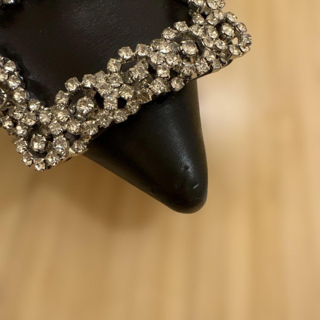 PIPPICHIC ビジュー付き　レザーフラットシューズ