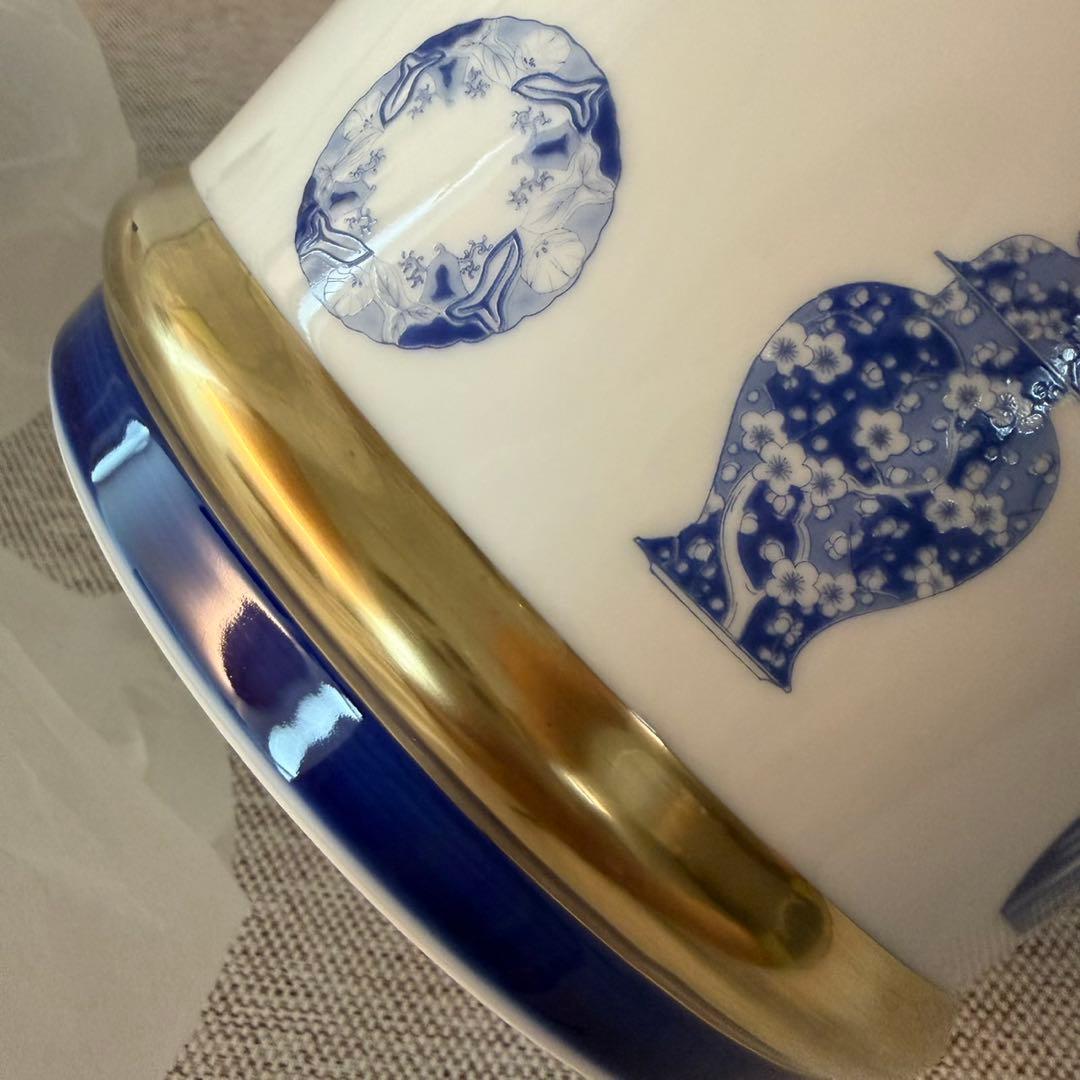 深川製磁　ブルーチャイナ　ワインクーラー　希少