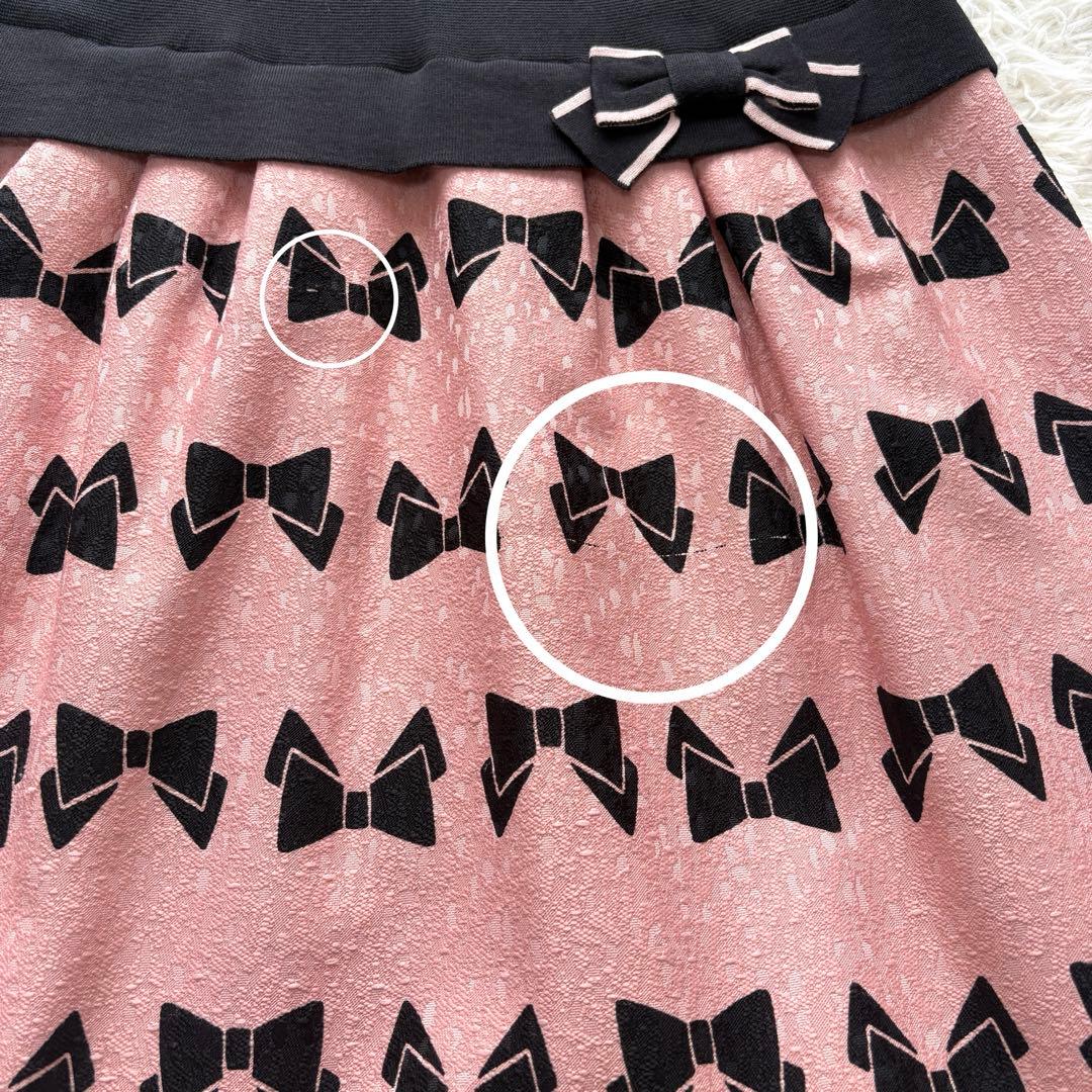 40サイズ　リボン　ジャガード　エムズグレイシー　ドッキング　ワンピース