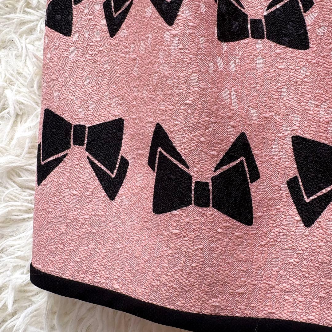 40サイズ　リボン　ジャガード　エムズグレイシー　ドッキング　ワンピース