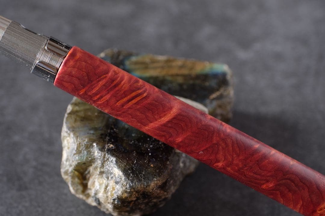 PG5木軸カスタム0182　高村杢工房 製図用シャープペンシル　紫杉(紫紅杉)瘤