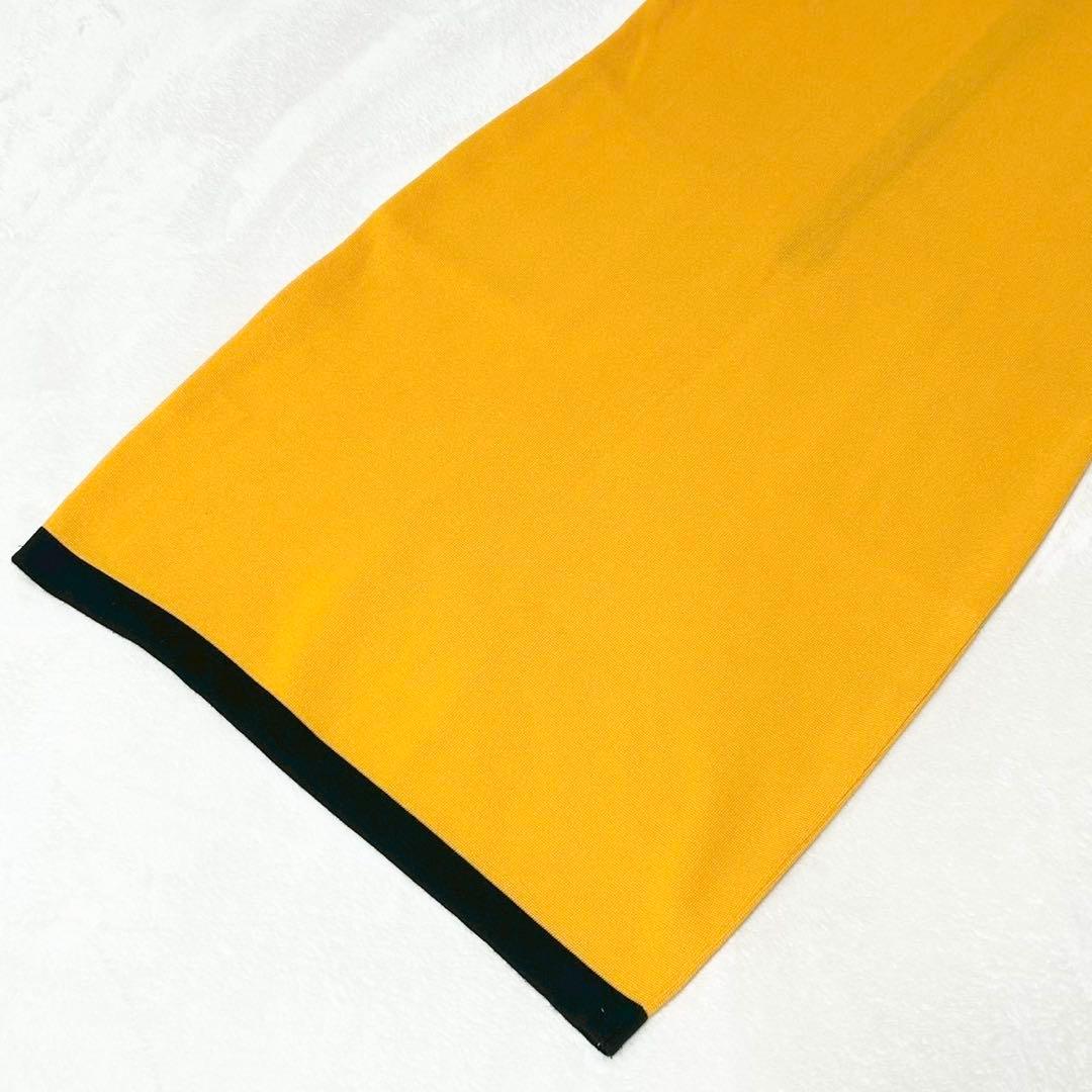 ★美品★イヴサンローラン　ワンピース　M カサンドラロゴ　金ボタン　バイカラー