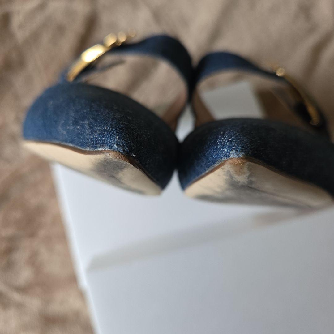 COLE HAAN デニム ポインテッドトゥミュール 6 1/2b