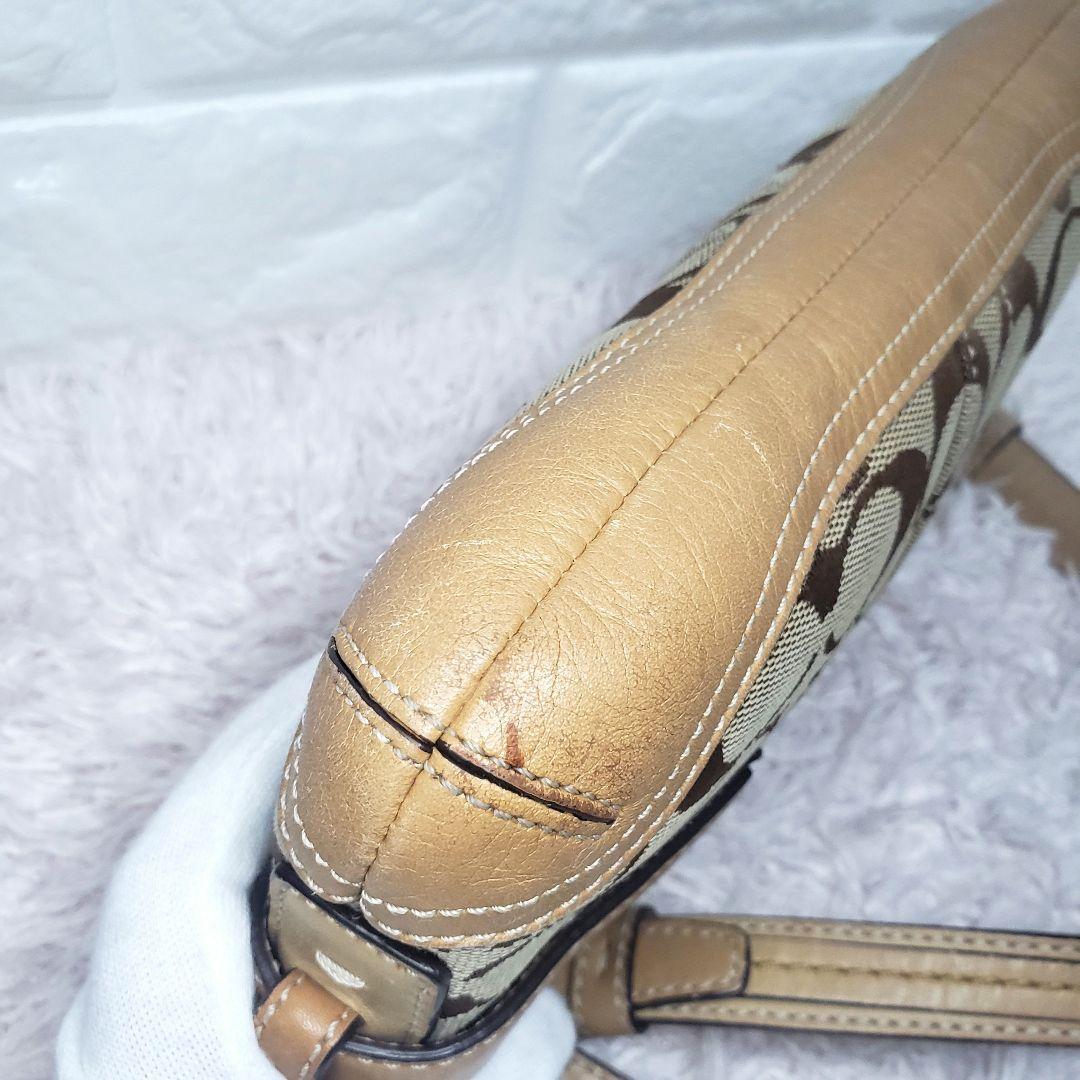 COACH コーチ シグネチャー ワンショルダーハンドバッグ Y2K ベージュ