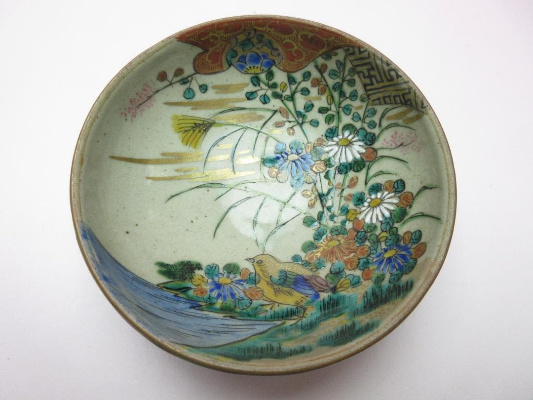 時代物 九谷 庄三 鶉紋 小鉢 7客 TN 87 70816