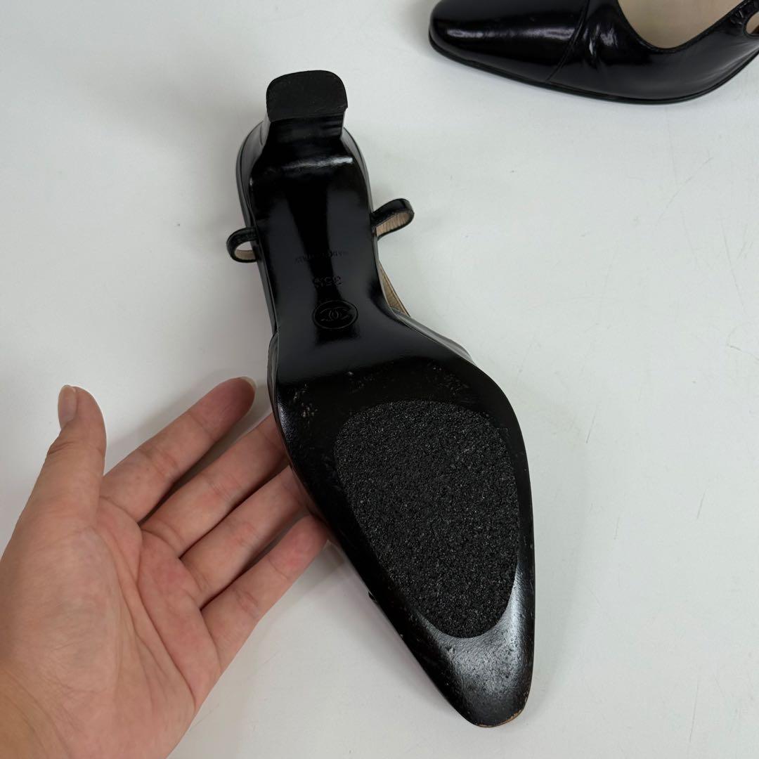 CHANEL シャネル レザーハイヒール パンプス 22.5cm C578