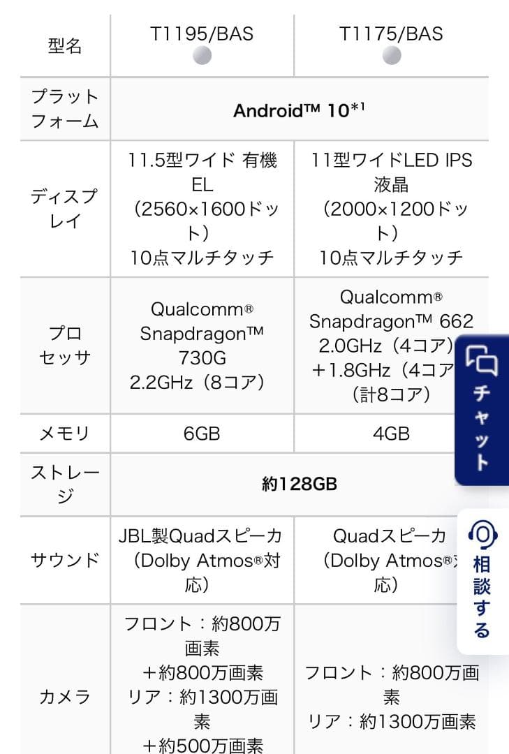 NEC LAVIE タブレット T11 T1195/BAS
