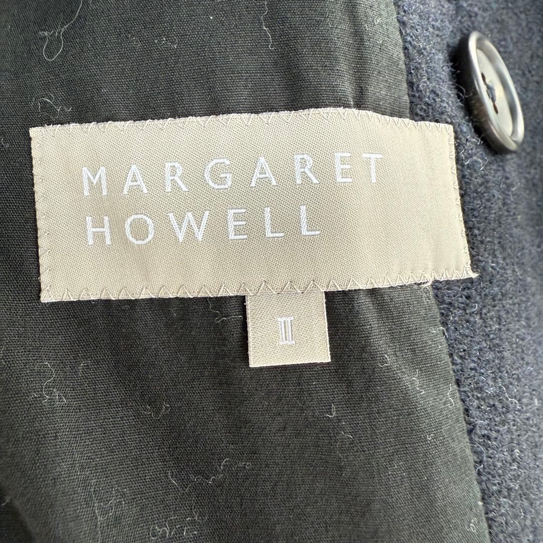 マーガレットハウエル Pコート ネイビー ウール ユニセックス