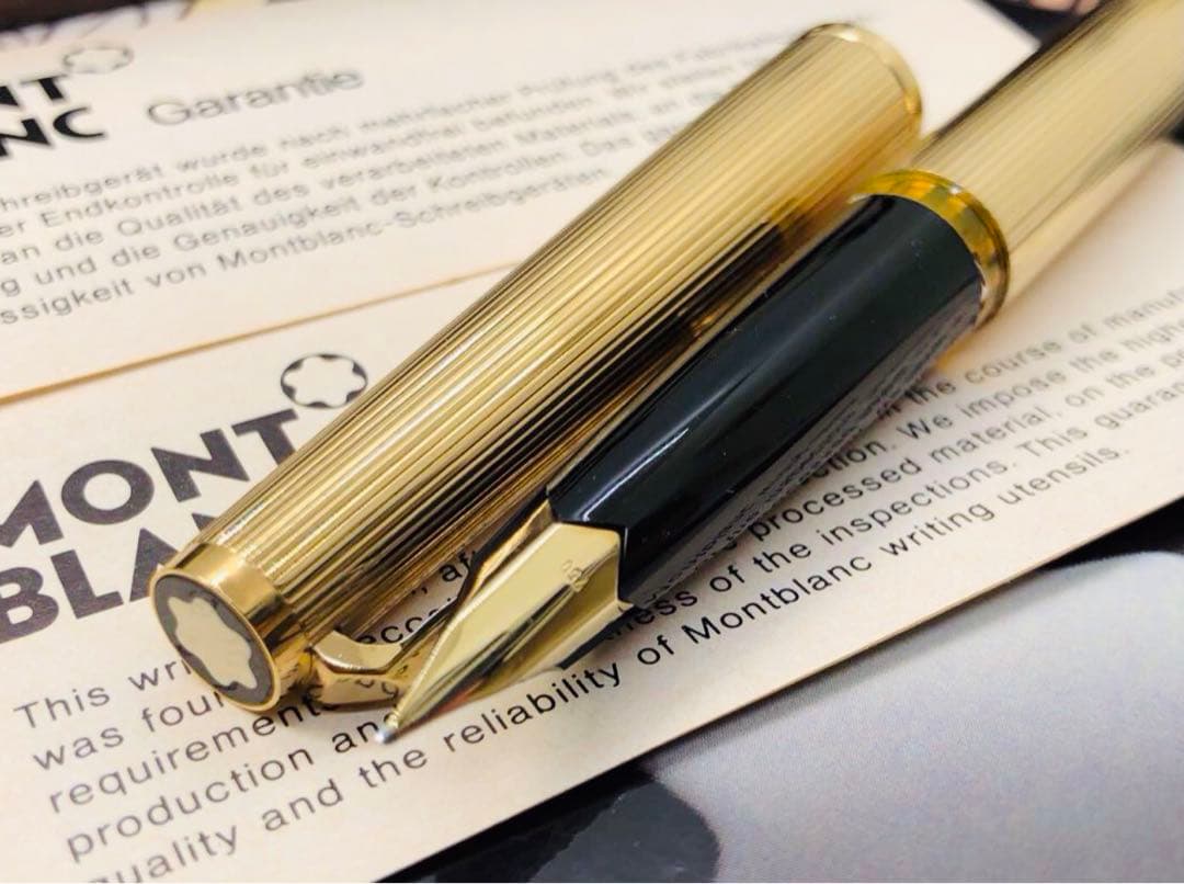 モンブラン　★稀な未使用に近い！金運を呼ぶ総金張りマイスターの銘品！No1246