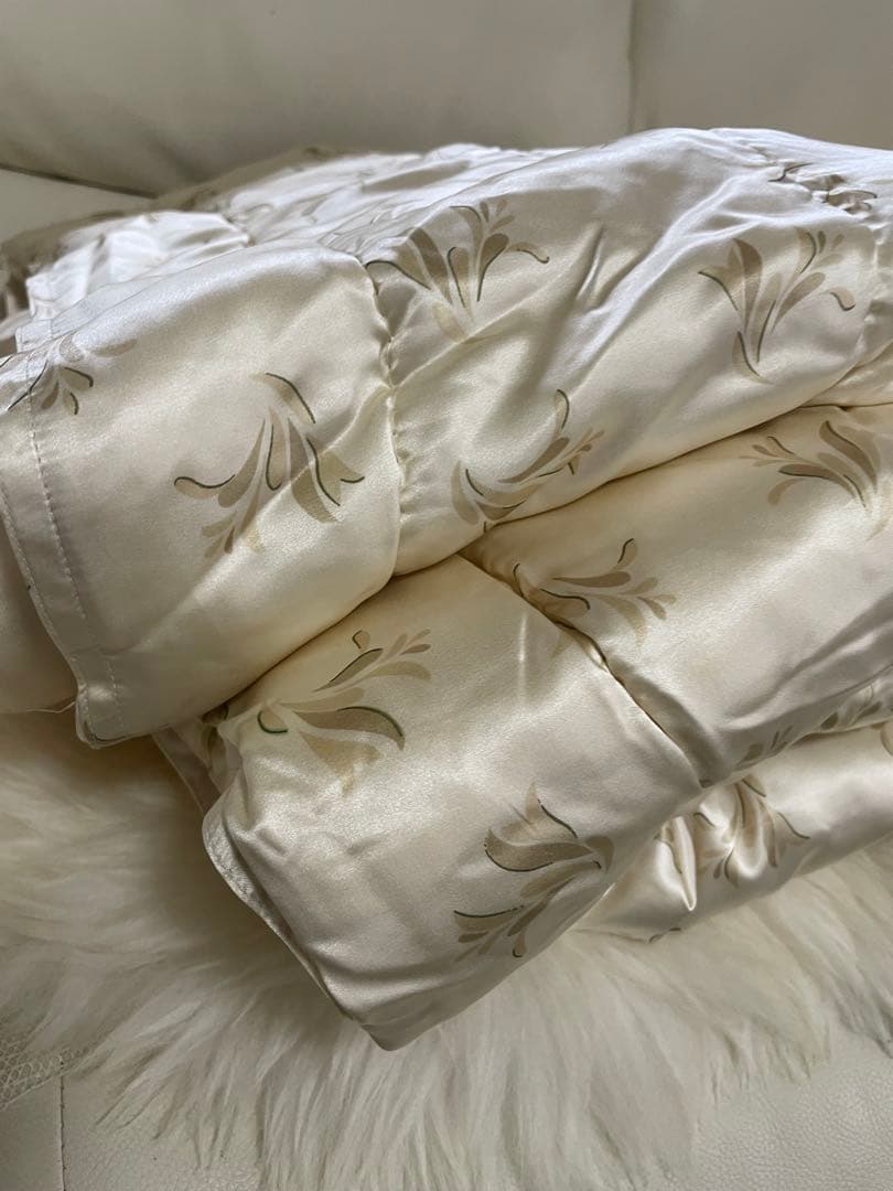 貴重国産手引き真綿ミラーショーン布団 シングルサイズ1kg