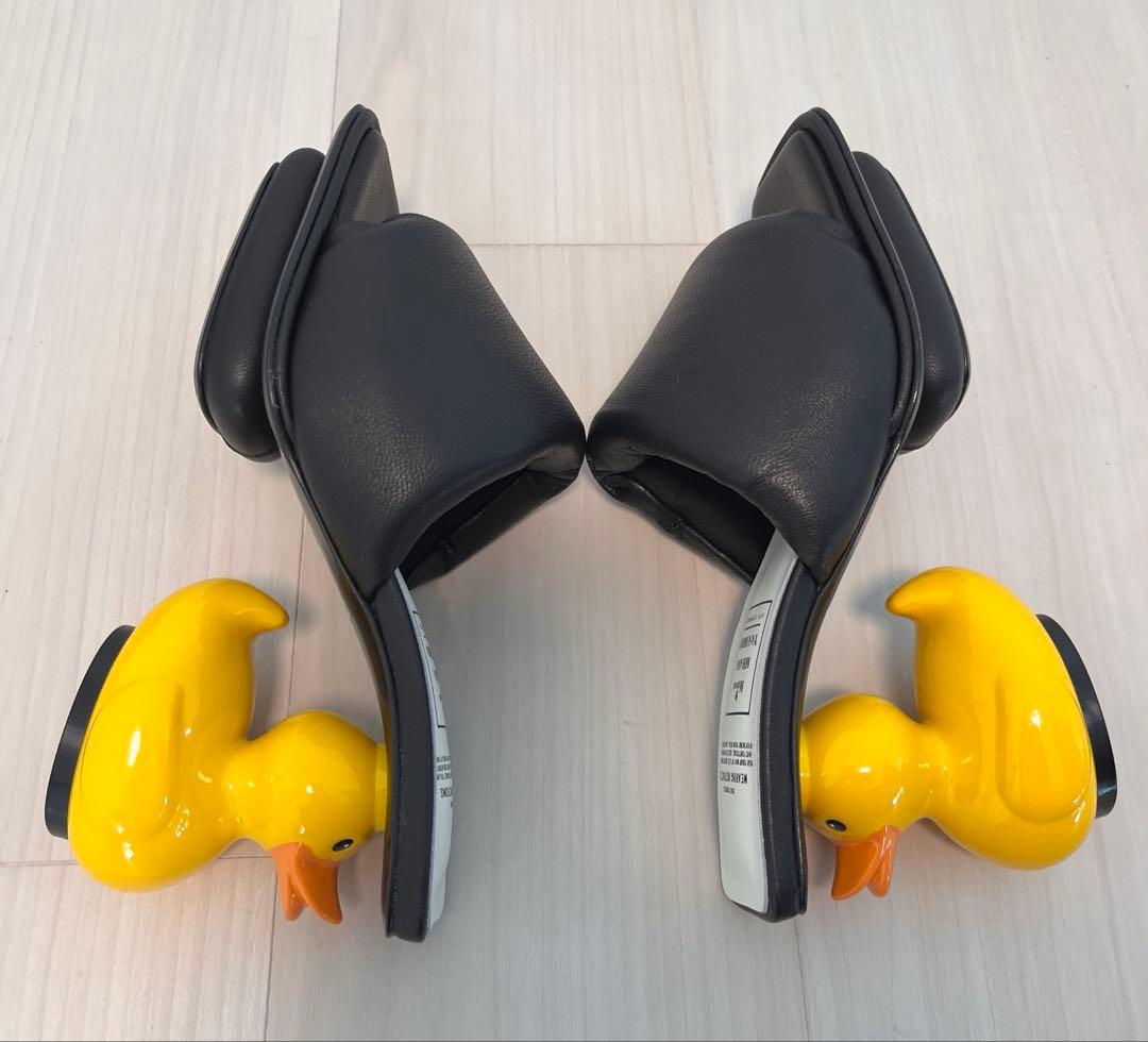 メゾンミハラヤスヒロ ダックヒールサンダル アヒル ミュール 36 ブラック