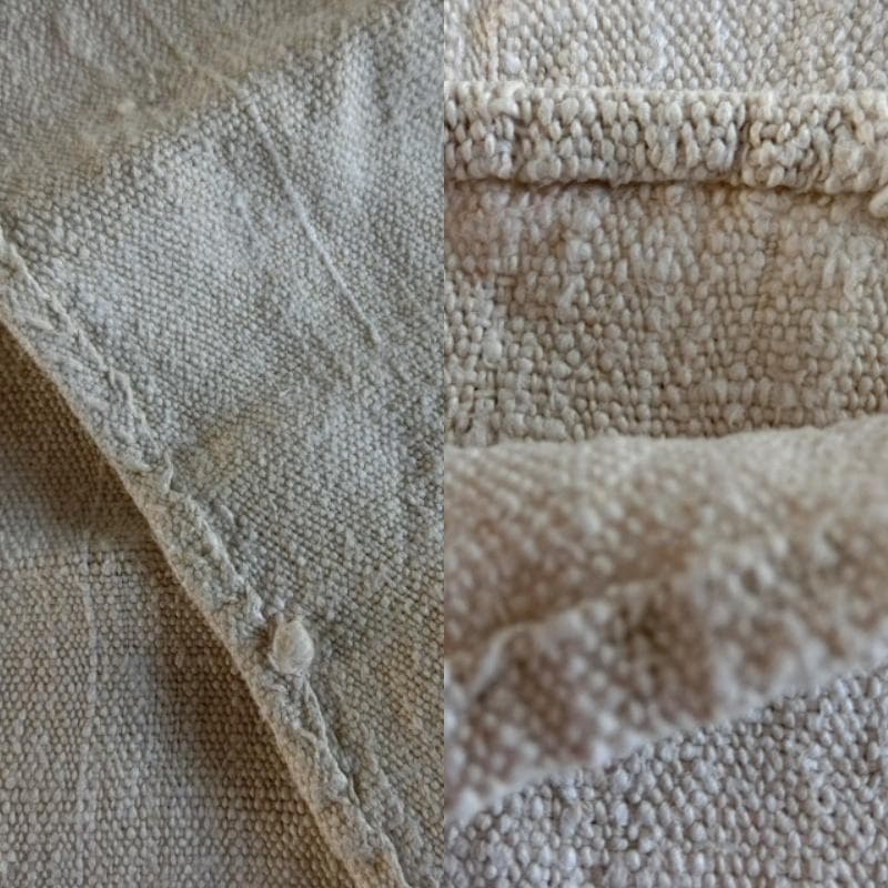 ◆超美品！アンティーク　グレインサック 手織り　赤ライン BＰ