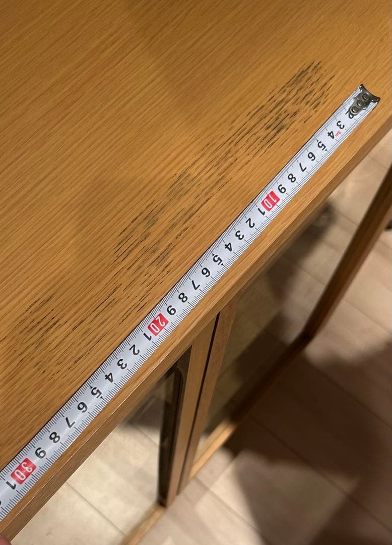 無印良品　木製キャビネット　ガラス