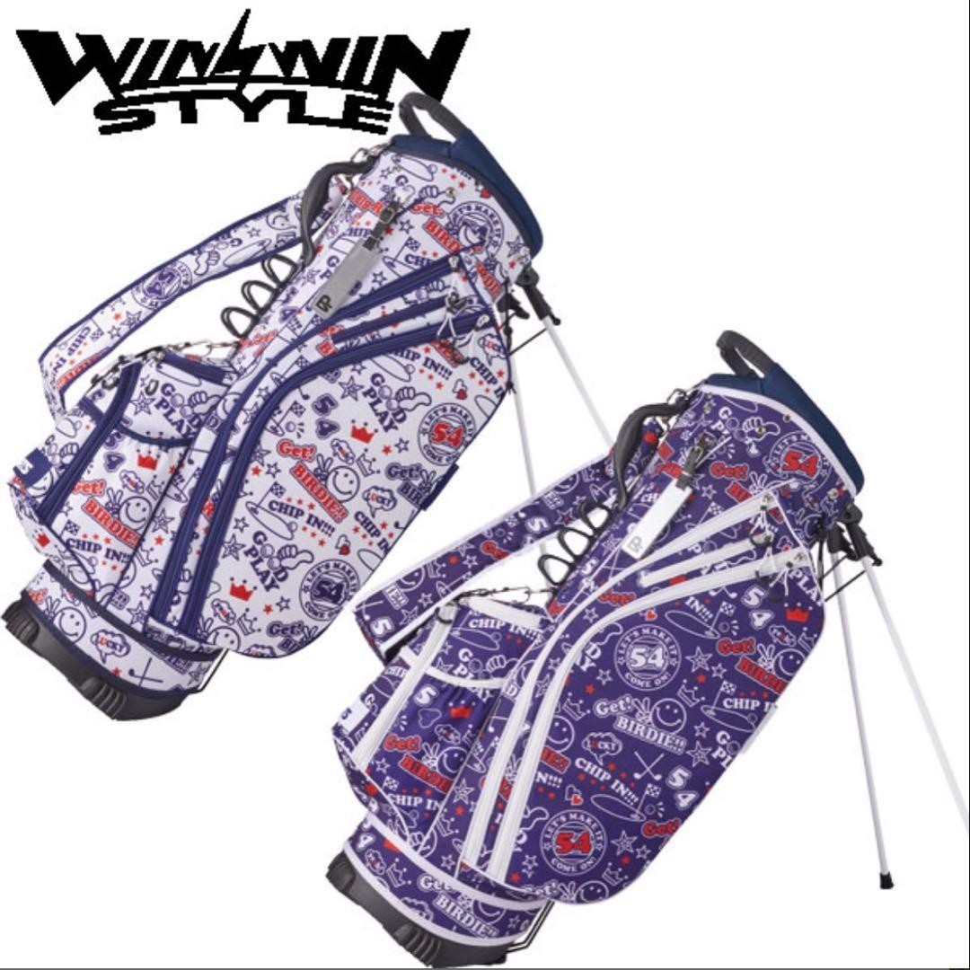 WINWIN STYLE スタンドキャディーバッグ スマイリーデザイン ゴルフ