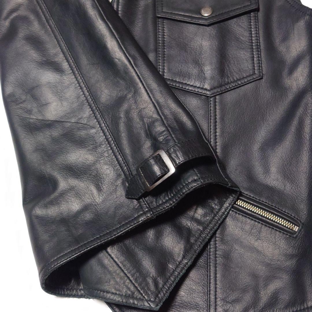 【最終価格！】【未使用品】デグナー レザーベストV-17 ブラック サイズ XL