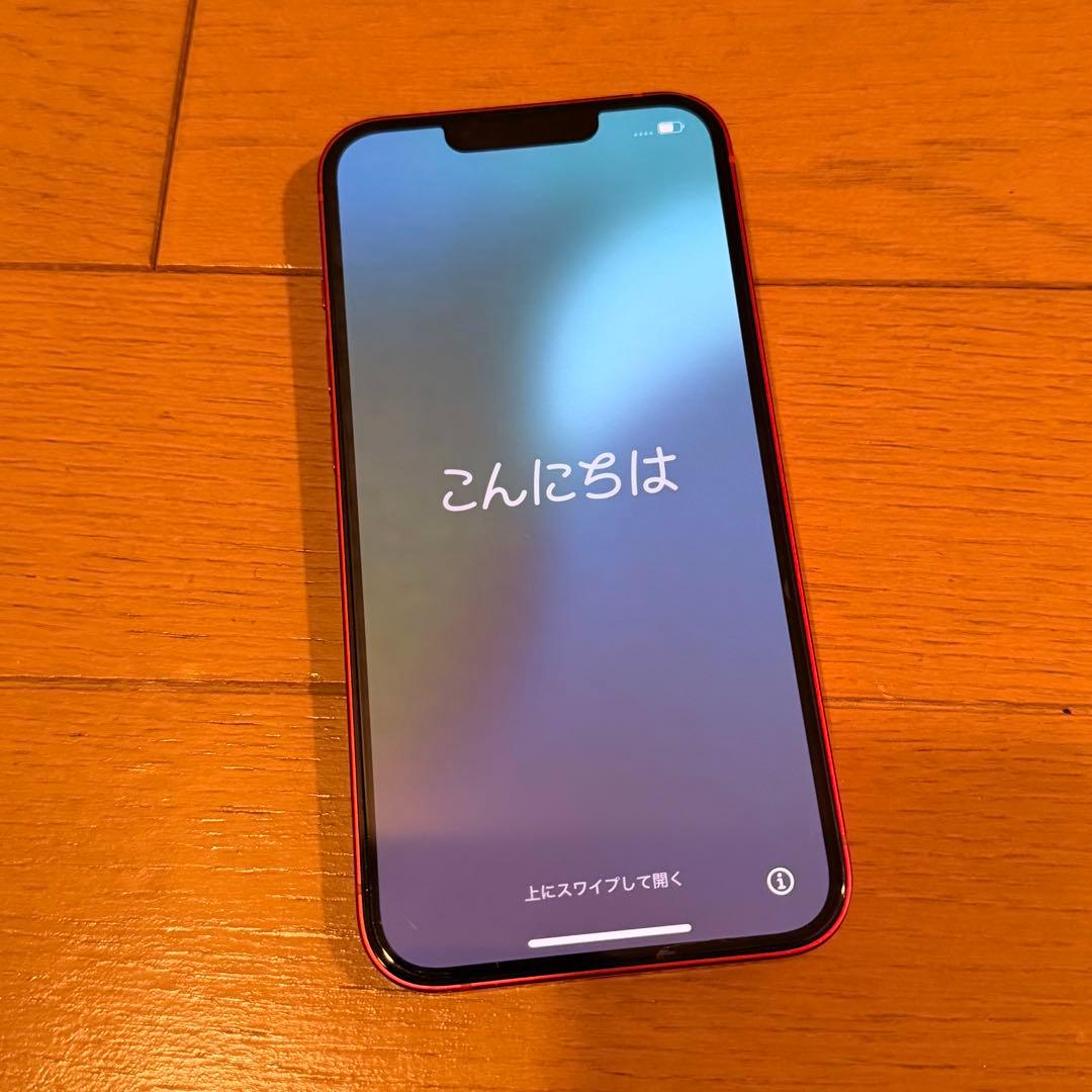 【美品】iPhone13 Red 128GB バッテリー82% 箱、ケーブル付き
