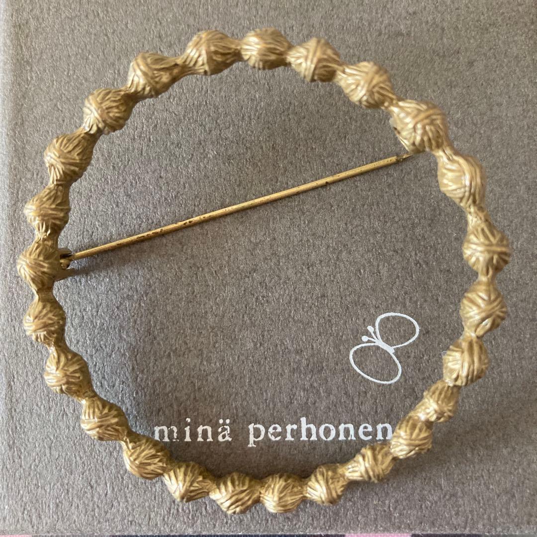 mina perhonen tambourine ブローチ　真鍮