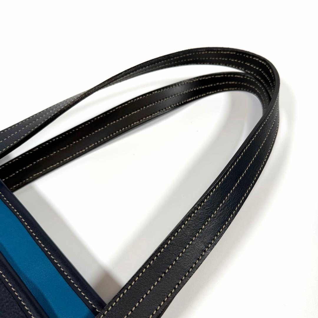 【極美品】豊岡鞄　craftsmanship ビジネスバッグ　2way ブルー系