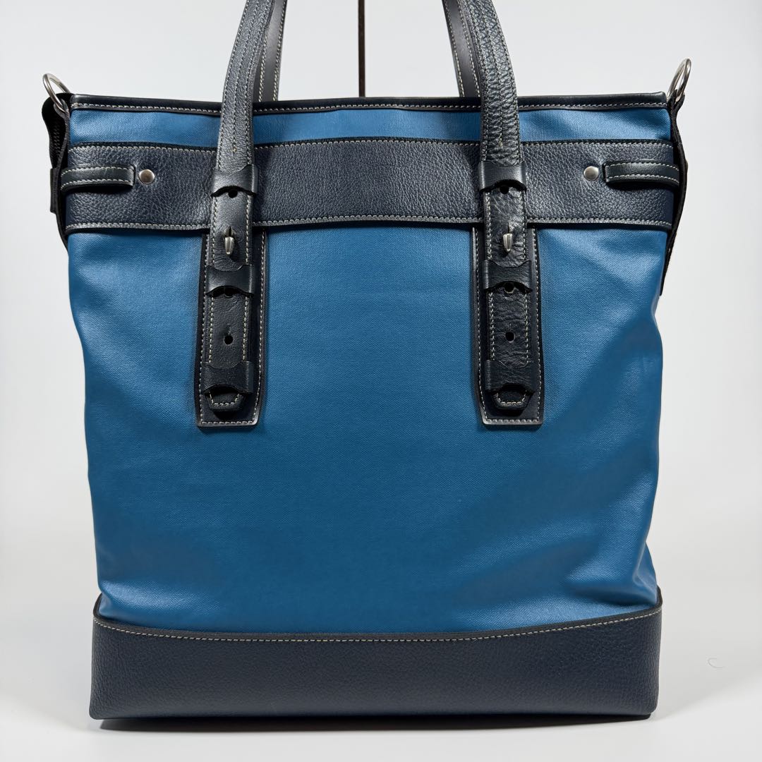 【極美品】豊岡鞄　craftsmanship ビジネスバッグ　2way ブルー系